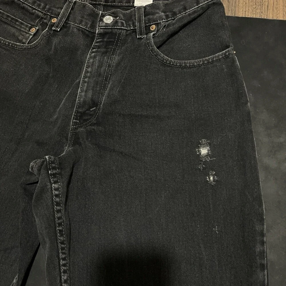 Vintage Levis Jeans Black 90s Men Denim 560 Loose Fit Wide Leg Baggy 30x30 Jnco